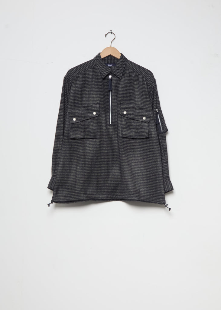 Cotton Napped Check Overshirt