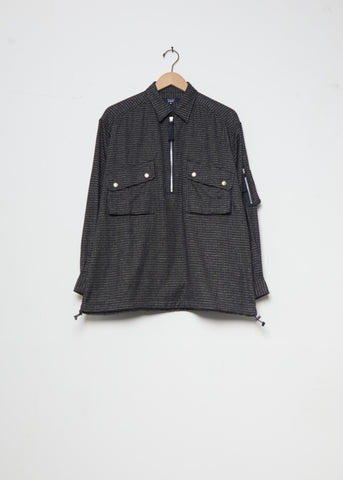 Cotton Napped Check Overshirt