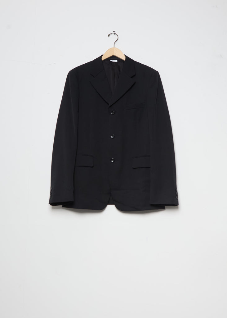 Wool Gabardine Three Button Jacket