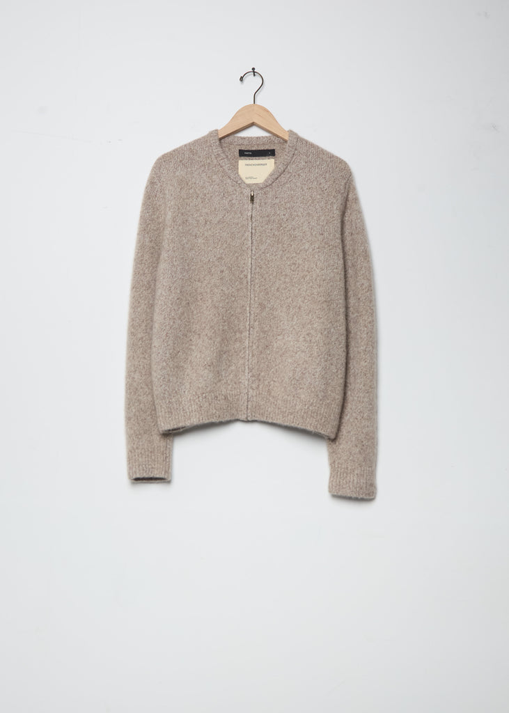 Zipper Mini Cashmere Silk Bomber Marl