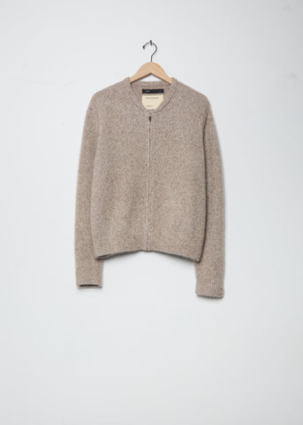 Zipper Mini Cashmere Silk Bomber Marl