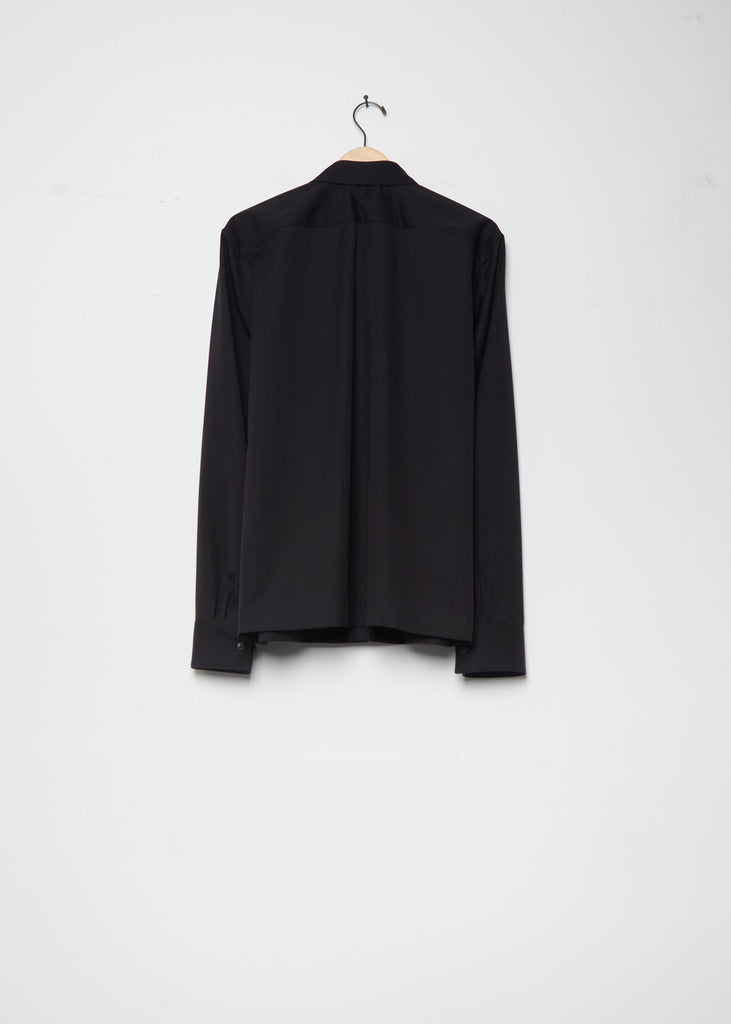 Corran Cotton Wool Shirt — Black