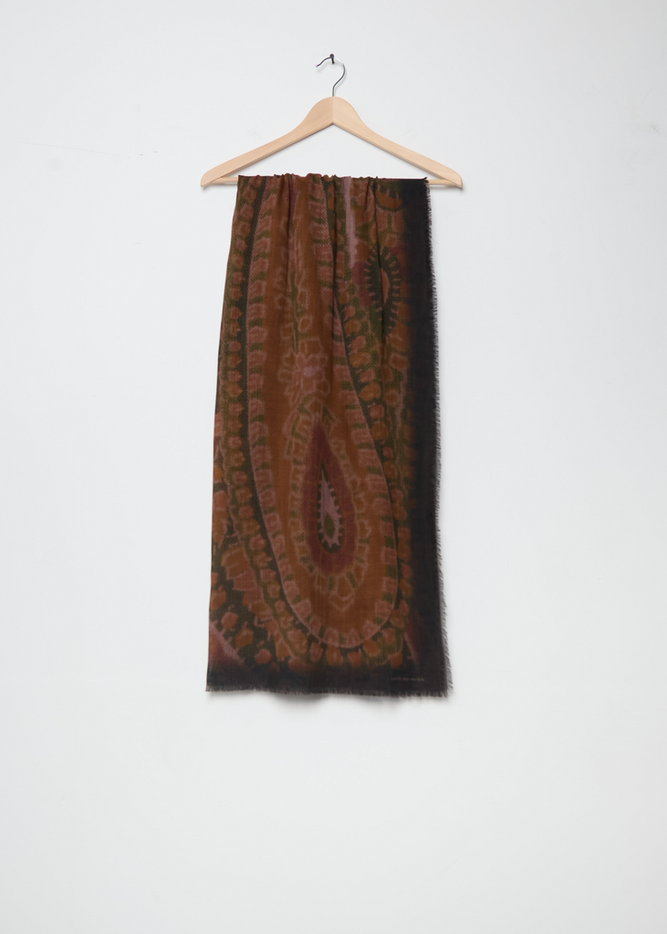 Folk Wool Scarf — Khaki