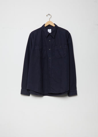 Larrikan Cotton Shirt — Navy
