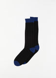 Tipped Socks — Black Sapphire
