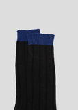 Tipped Socks — Black Sapphire