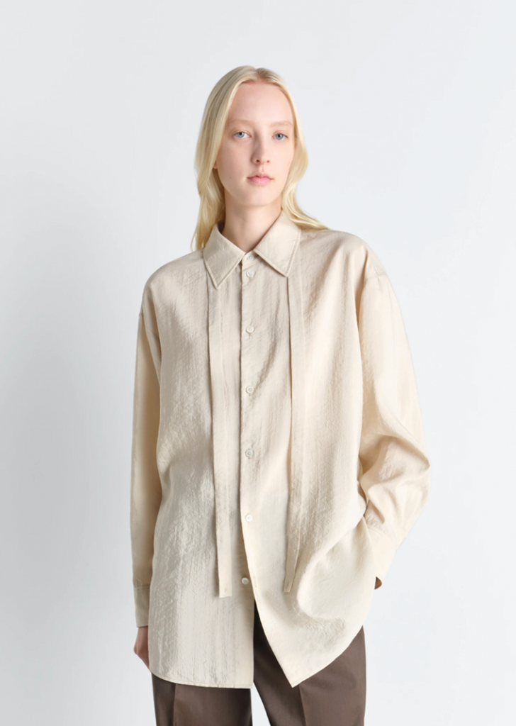 Scarf Long Silk Shirt