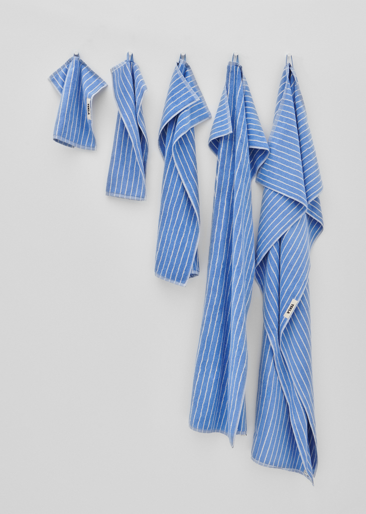 Guest Towel — Clear Blue Stripes