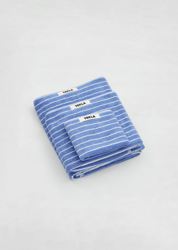 Washcloth — Clear Blue Stripes