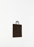 Barn Raffia Tote, Mini — Dark Brown