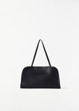 Peggy Saddle Leather Clutch — Black