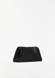 Peggy Saddle Leather Clutch — Black