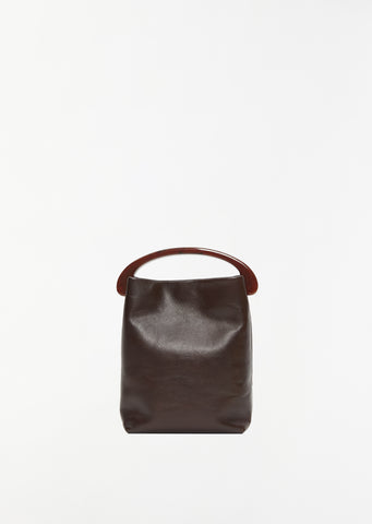 Tumbled Calf Leather Bag — Wine