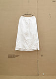 Paper Cotton Twisted Midi Skirt B-OE — White