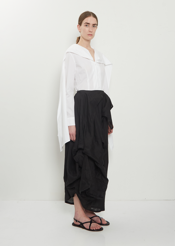 Draped Linen Skirt