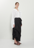 Draped Linen Skirt