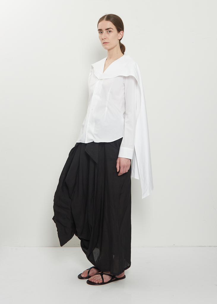 Stole Detail Cotton Blouse