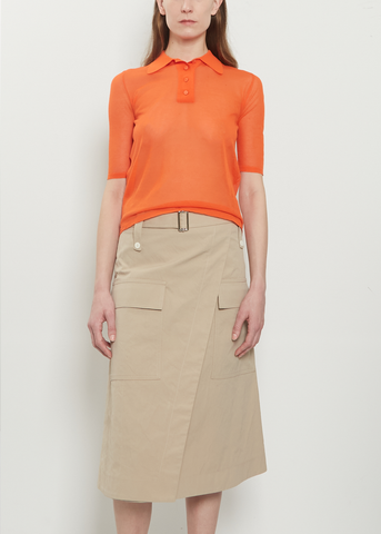 Intarsia Cotton Polo Shirt