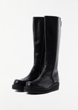 Platfoam Leather Long Boots