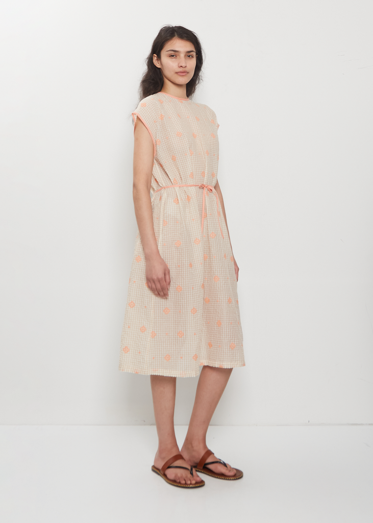 Embroidery Cotton Blend Tunic Dress