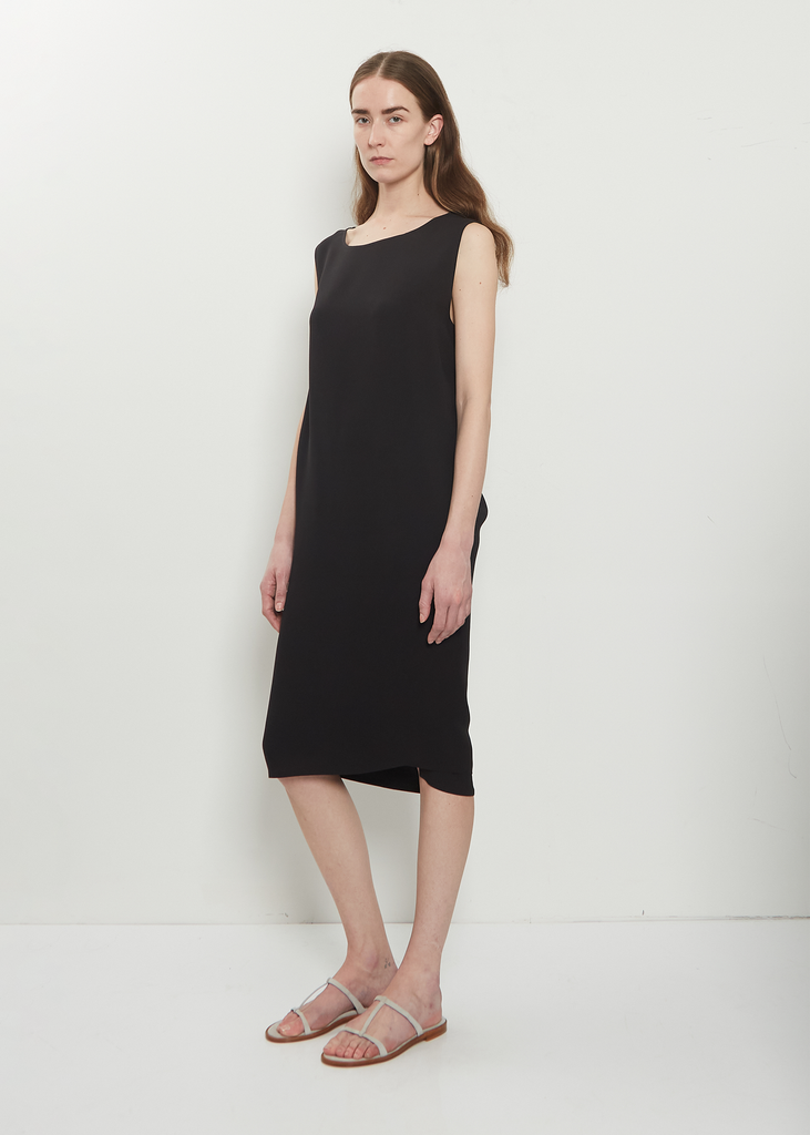 Drape Back Silk Dress