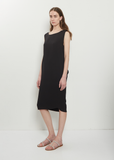 Drape Back Silk Dress