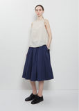 Technical Taffeta Pleated Skirt
