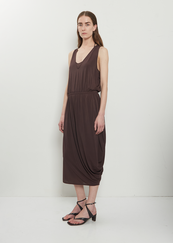 Double Layer Drape Dress