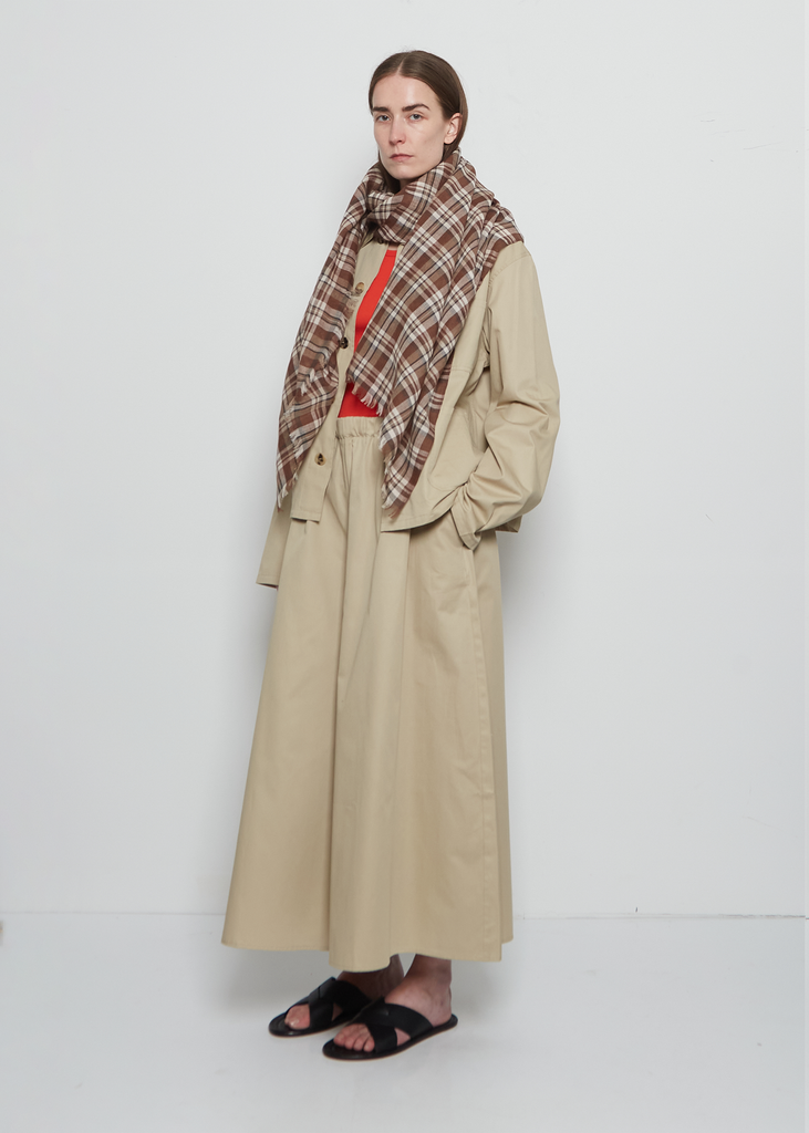 Monsoon Plaid Linen Cotton Stole