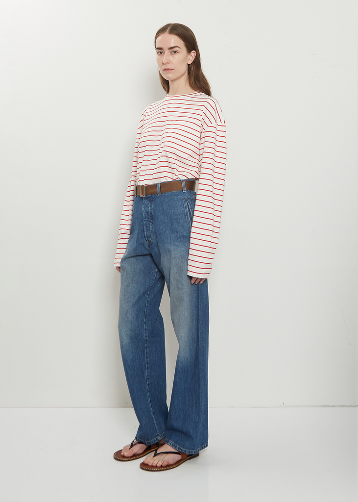 Belt Denim Trousers