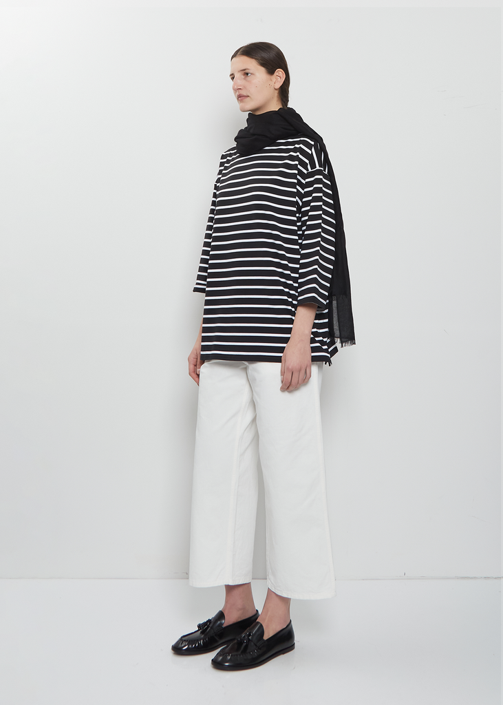 Samba Solid Linen Shawl — Black