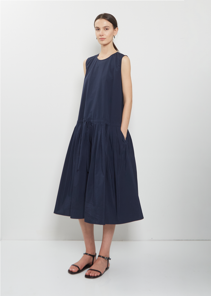 Technical Cotton Sleeveless Dress — Abyss