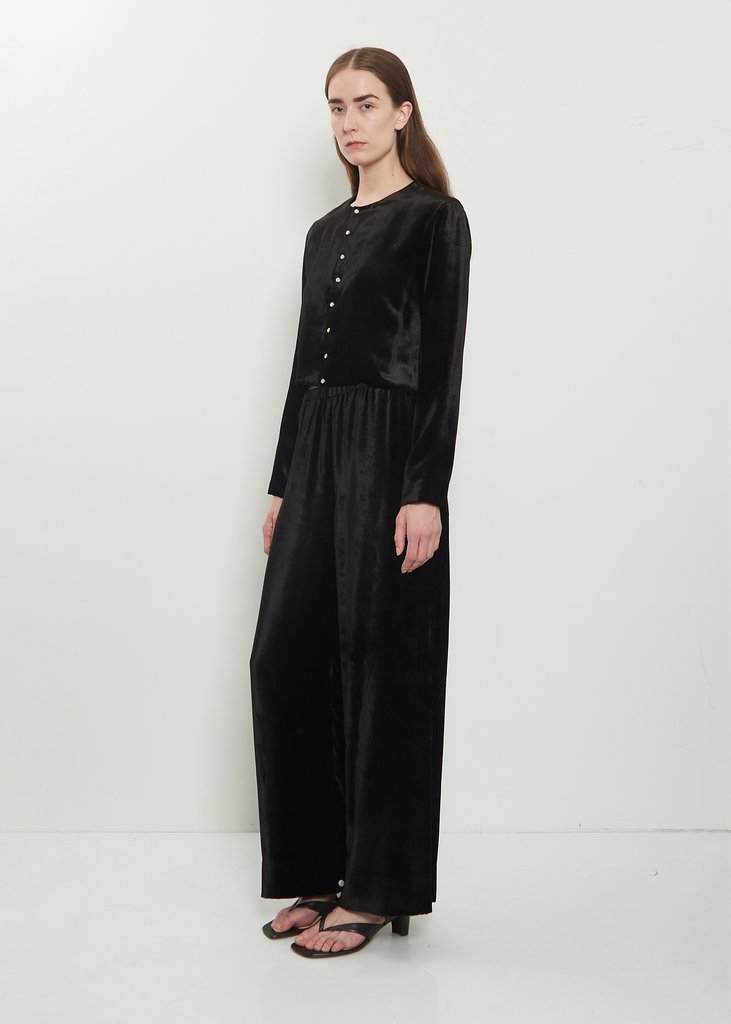Silk Velour Wide Pants
