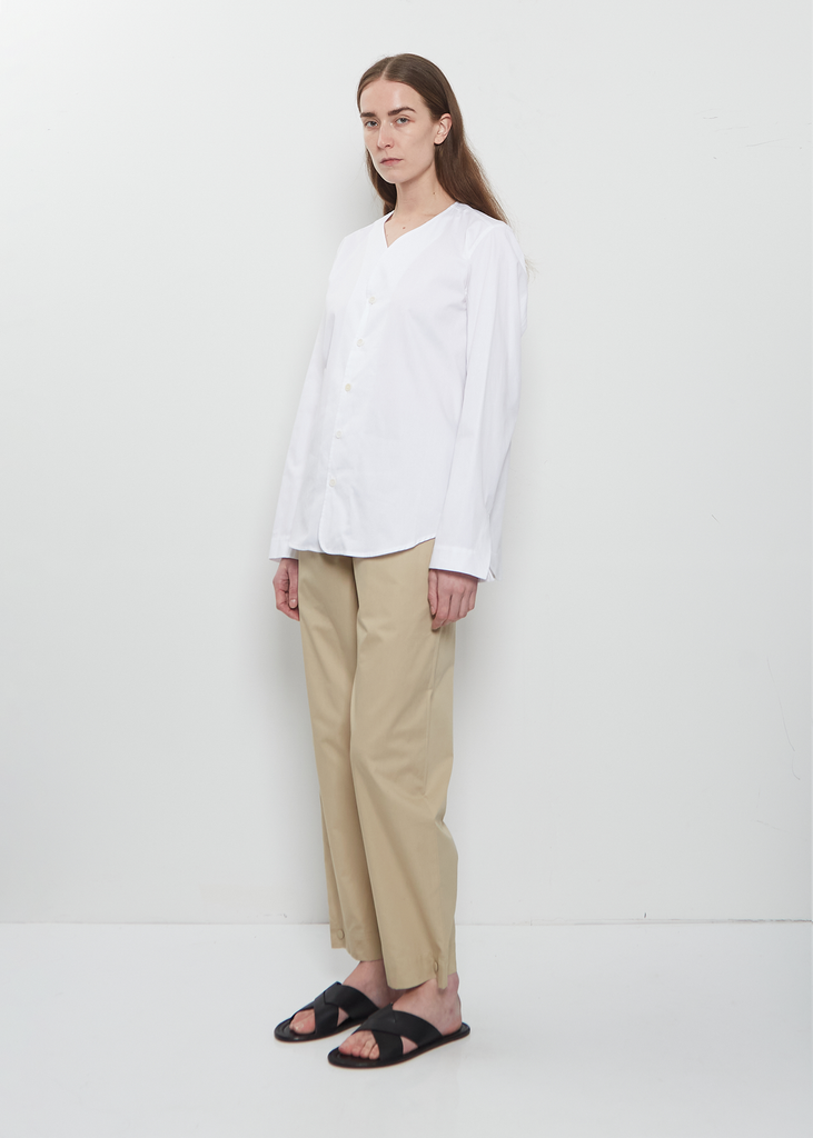 Mason Collarless Cotton Shirt