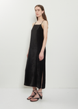 Silk Velour Slip Dress