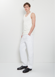 Rib Cotton Linen Tank Top — Milk