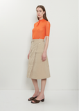 Technical Twill Cargo Midi Skirt