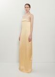 Silk and Lace Column Dress