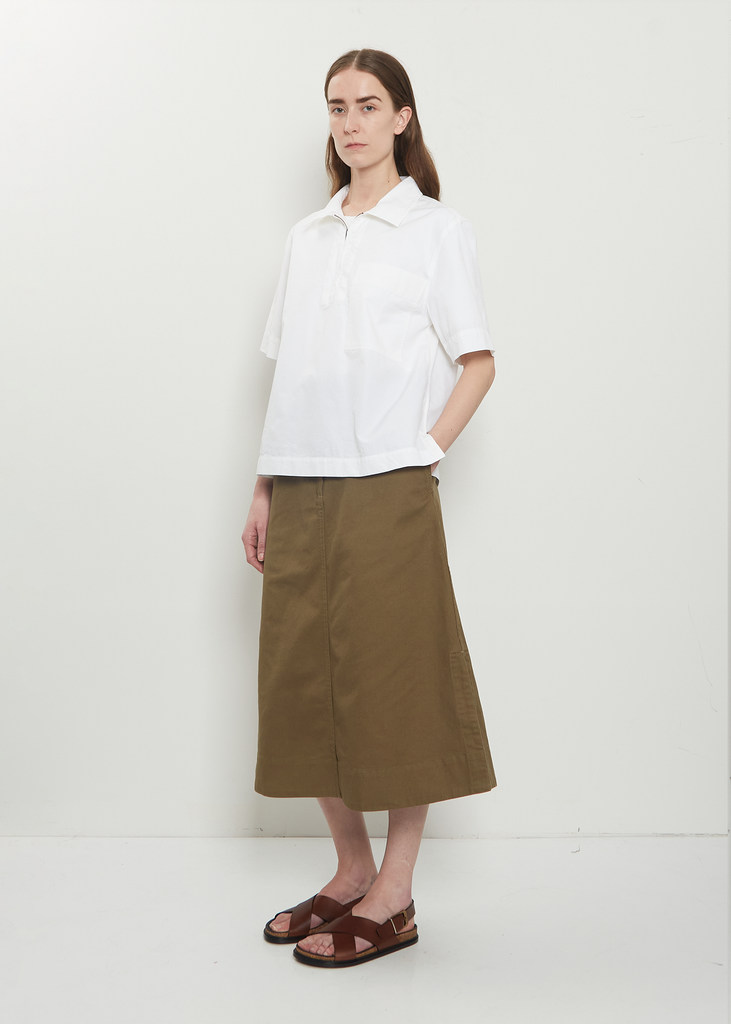 Half-Zip Cotton Shirt