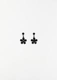 Mini Daisy Drop Earrings — Jet