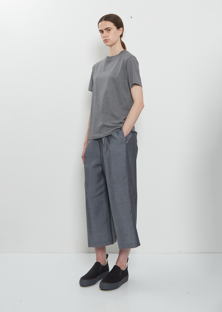 Tag Fine Cotton Jersey T-Shirt — Mid-Grey