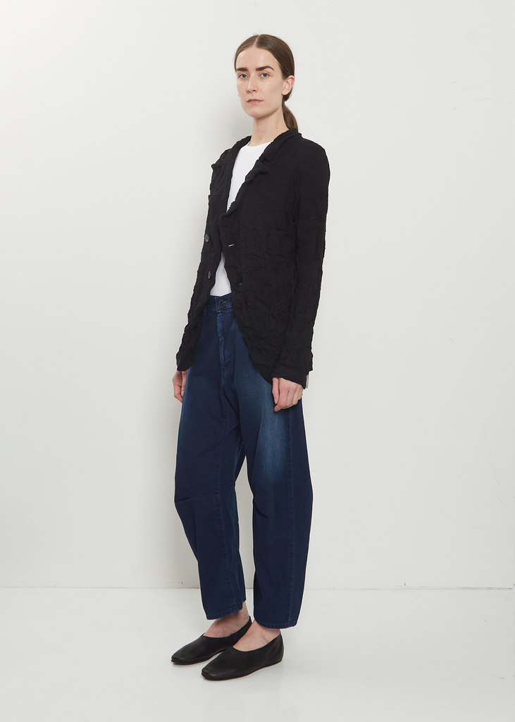 4-Button Cotton Knit Jacket