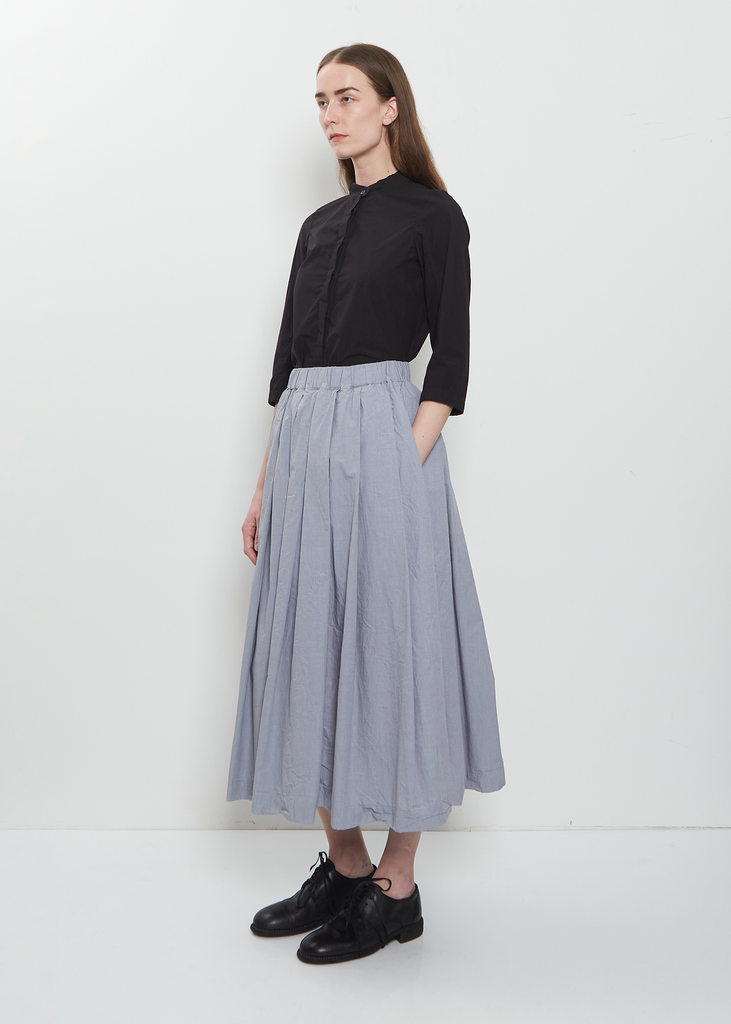 Matilde Cotton Skirt — Charcoal Check
