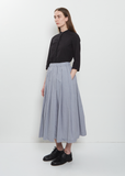 Matilde Cotton Skirt — Charcoal Check