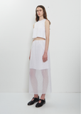 Donna Embroidered Skirt — White