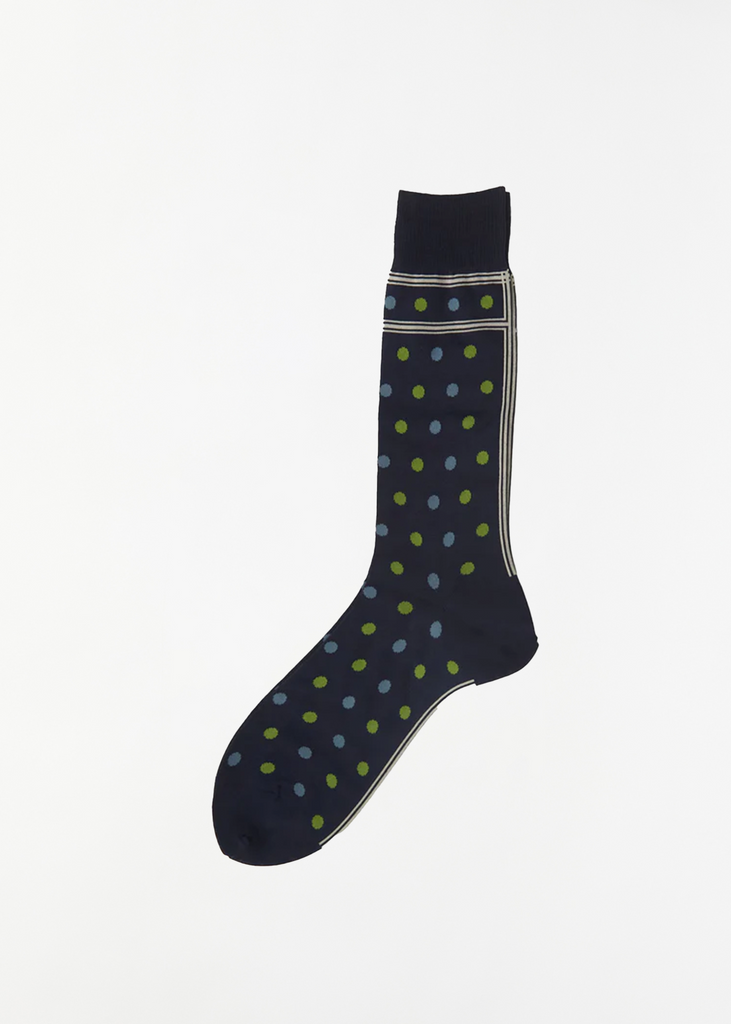 Classic Dot Socks — Navy
