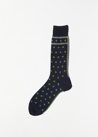 Classic Dot Socks — Navy