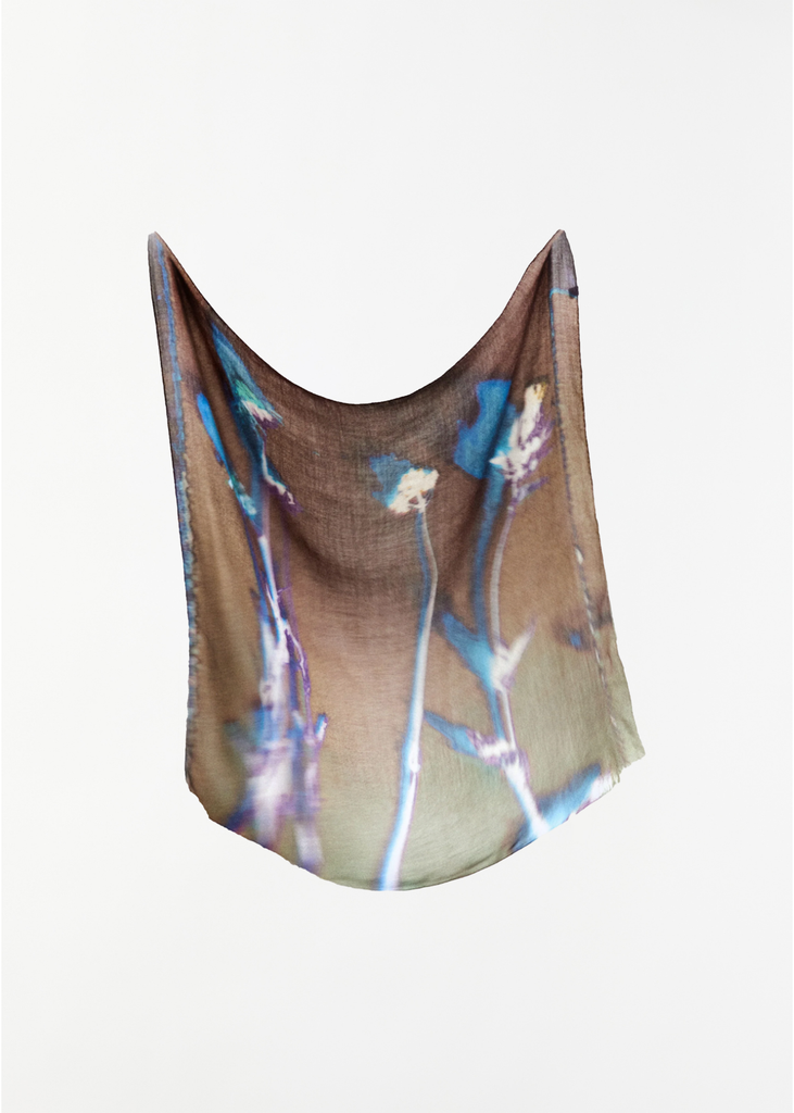 Exclusive Silk Cashmere Scarf — Plants