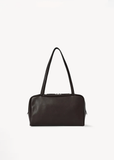 Astra Leather Bowling Bag — Dark Brown