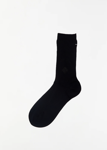 Embroidery Socks — Black